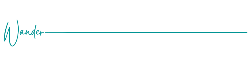 design graphic that says Wander