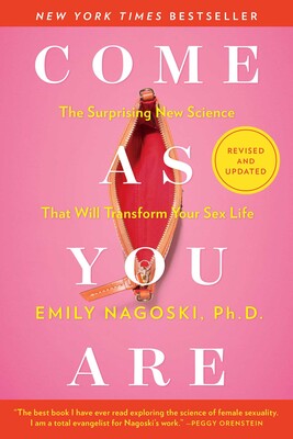 A pink and red bookcover for Come As You Are by Emily Nagoski. Order a copy at simonandschuster.com