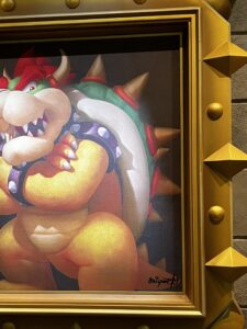 A portrait of Bowser from Mario Kart